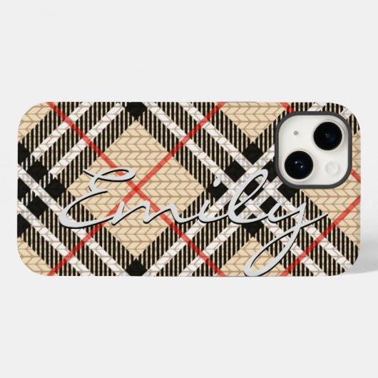 Chic Customizable Fabric geprüft Case-Mate iPhone Hülle (Rückseite (Horizontal))