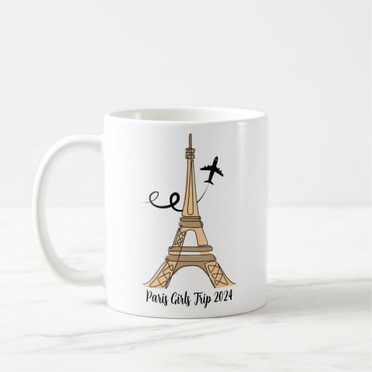 Chic Customizable Paris Eiffel Tower Kaffeetasse (Links)