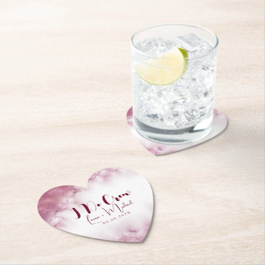 Chic Customized Name Marble I Do Crew Wedding Untersetzer (Vor Ort)