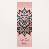 Chic Customized Rose Gold Glitzer Elegante Mandala Yogamatte (Vorderseite)