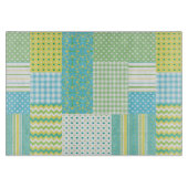 Chic Cutting Board: Affodils, Imitate Patchwork Schneidebrett (Vorderseite)