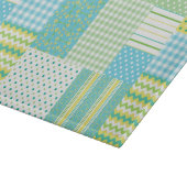 Chic Cutting Board: Affodils, Imitate Patchwork Schneidebrett (Ecke)