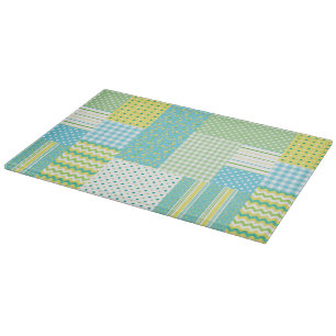 Chic Cutting Board: Affodils, Imitate Patchwork Schneidebrett