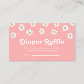 Chic Daisy Blume Blush Pink Diaper Raffel Begleitkarte (Vorderseite)