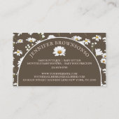 Chic Daisy Blume Muster Botanical Baby Sitter Visitenkarte (Rückseite)