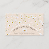 Chic Daisy Blume Muster Botanical Baby Sitter Visitenkarte (Vorderseite)