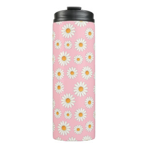 Chic Daisy Blume Pattern - Niedliches Blumendesign Thermosbecher