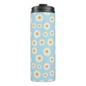 Chic Daisy Blume Pattern - Niedliches Blumendesign Thermosbecher (Vorderseite)