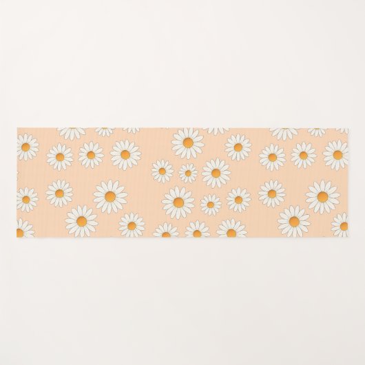 Chic Daisy Blume Pattern - Niedliches Blumendesign Yogamatte (Vorderseite (Horizontal))