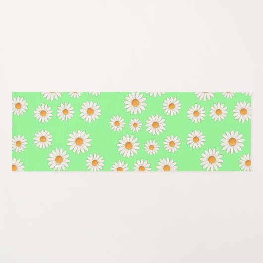 Chic Daisy Blume Pattern - Niedliches Blumendesign Yogamatte (Vorderseite (Horizontal))