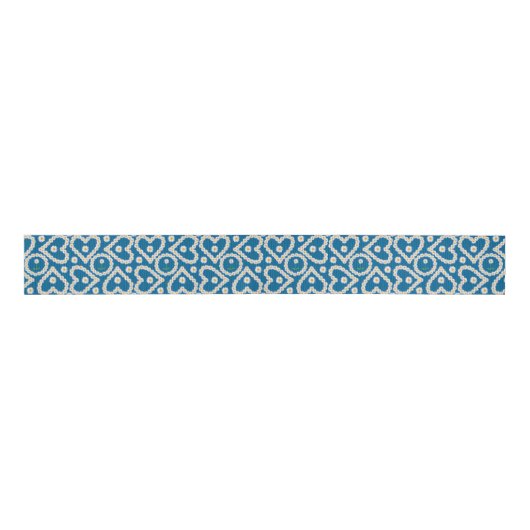 Chic Daisy Chains on Blue, Custom Grosgrain Ribbon Ripsband (Vorderseite)