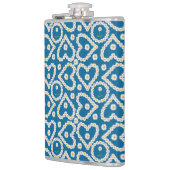 Chic Daisy Chains on Blue, Vinyl verpackte Hip Fla Flachmann (Links)