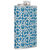 Chic Daisy Chains on Blue, Vinyl verpackte Hip Fla Flachmann (Rechts)