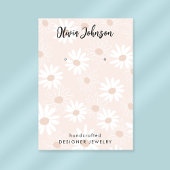 Chic Daisy Floral Pattern Schmuck Earring Display Visitenkarte