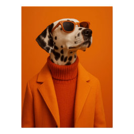 Chic Dalmatian Portrait – Modern Minimalist Dog Poster