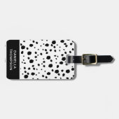 Chic Dalmatiner Dog Print Pattern Abenteuer Reise Gepäckanhänger (Vorderseite horizontal)