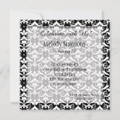 Chic Damask Einladung (Rückseite)