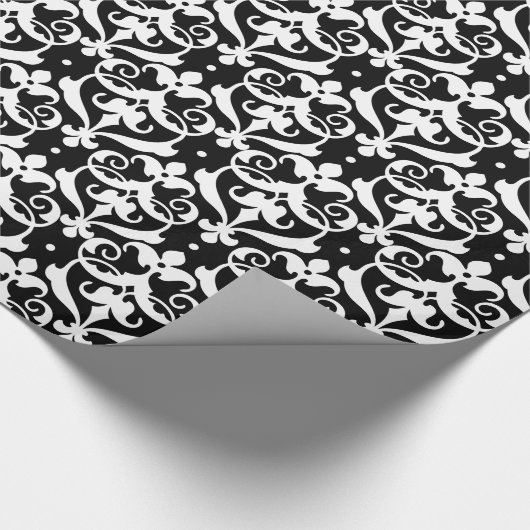 Chic Damask Geschenkpapier (Ecke)