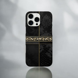 Chic Damask & Gold iPhone 16 Pro Max Hülle