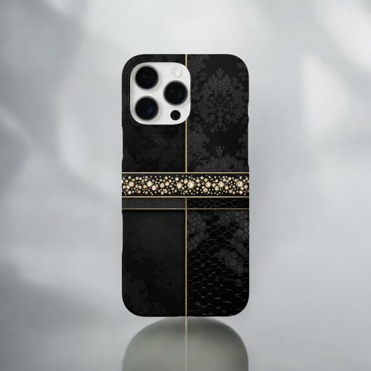 Chic Damask & Gold Case-Mate iPhone Hülle