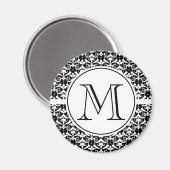 Chic Damask Magnet (Vorderseite/Rückseite)