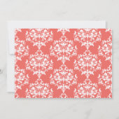 Chic Damask Paare Polterabend Einladung (Rückseite)