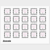 Chic Damask Square Stickers (Blatt)
