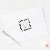 Chic Damask Square Stickers (Umschlag)