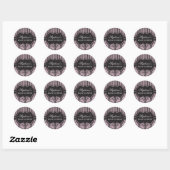 Chic Damask & Stripe Babydusche Sticker (Blatt)