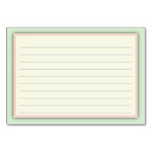 Chic Damask & Stripe Rezept Card Tischnummer (Rückseite)