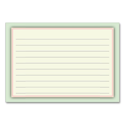 Chic Damask & Stripe Rezept Card Tischnummer (Rückseite)