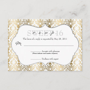 Chic Damask UAWG [Gold] RSVP Karte