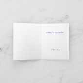 Chic Damask und Peacock Feather Wedding Vielen Dan Dankeskarte (Innenseite)