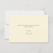 Chic-Damast u. Streifen-Brautparty-Tee-Einladung Dankeskarte (Rückseite)