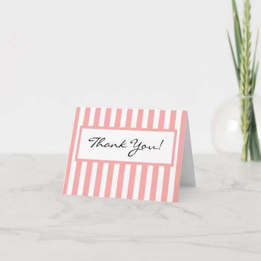 CHIC DANK SIE NOTE_ 04 BLUSH/WHITE STRIPES DANKESKARTE (Vorderseite)