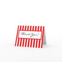 CHIC DANK YOU NOTE_01 RED/WHITE STRIPES