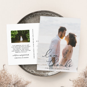 Chic Dankbarkeit   Hochzeitsszenario Foto Vielen D Postkarte
