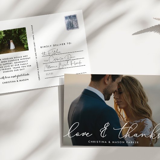 Chic Dankbarkeit | Hochzeitsszenario Foto Vielen D Postkarte