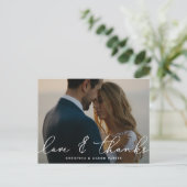 Chic Dankbarkeit | Hochzeitsszenario Foto Vielen D Postkarte (Stehend Vorderseite)