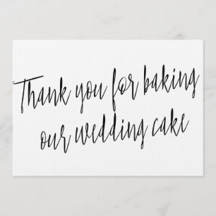 Chic "Danke, dass du unseren Hochzeitskuchen gebac Dankeskarte