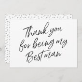 Chic "danken Ihnen für Sein mein Trauzeuge " Dankeskarte (Vorne/Hinten)