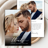 Chic Dankeschön Script 2 Foto Hochzeit Danke Karte