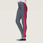 Chic Dark Blue Bright Pink Side Panel Leggings (Links)