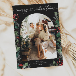 Chic Dark Foliage Arch 1 Foto Weihnachten