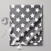 Chic Dark Gray Stars Space Pattern Stoff