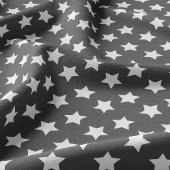 Chic Dark Gray Stars Space Pattern Stoff