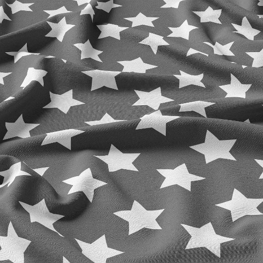 Chic Dark Gray Stars Space Pattern Stoff