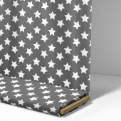 Chic Dark Gray Stars Space Pattern Stoff