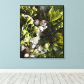 Chic Dark Green Botanical Leaves Leinwanddruck (Insitu (Holzboden))