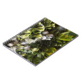 Chic Dark Green Botanical Leaves Notizblock (Linke Seite)